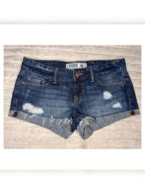 PINK Distressed Shorts
